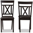 Baxton Studio Rosie Dining Side Chair in Brown (Set of 2)