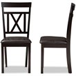 Baxton Studio Rosie Dining Side Chair in Brown (Set of 2)