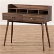 Baxton Studio Disa Writing Desk in Walnut Brown