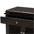 Baxton Studio Leo Faux Leather Shoe Storage Bench in Dark Brown