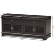 Baxton Studio Leo Faux Leather Shoe Storage Bench in Dark Brown