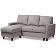 Baxton Studio Greyson Reversible Sectional in Light Gray