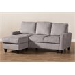 Baxton Studio Greyson Reversible Sectional in Light Gray