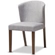 Baxton Studio Cassie 5 Piece Dining Set in Light Gray and Brown
