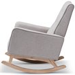 Baxton Studio Marlena Tufted Rocker in Grayish Beige