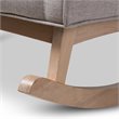 Baxton Studio Marlena Tufted Rocker in Grayish Beige