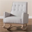 Baxton Studio Marlena Tufted Rocker in Grayish Beige