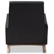 Baxton Studio Marlena Tufted Rocker in Dark Gray