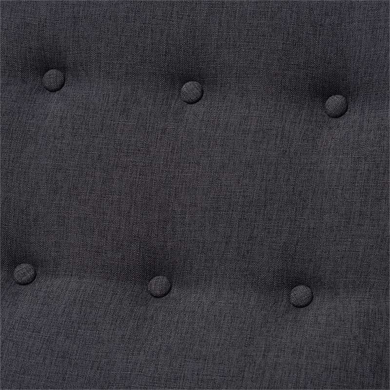 Baxton Studio Marlena Tufted Rocker in Dark Gray