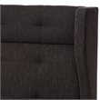 Baxton Studio Casper Tufted King Platform Bed in Charcoal Gray