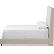Baxton Studio Georgette Tufted Queen Panel Bed in Light Beige