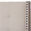 Baxton Studio Georgette Tufted Queen Panel Bed in Light Beige