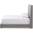 Baxton Studio Georgette Tufted Queen Panel Bed in Light Gray