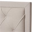 Baxton Studio Aurelie Tufted King Storage Platform Bed in Light Beige