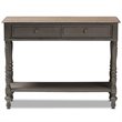 Baxton Studio Noemie 2 Drawer Console Table in Brown