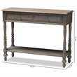 Baxton Studio Noemie 2 Drawer Console Table in Brown