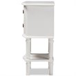 Baxton Studio Audrey 2 Drawer Nightstand in White
