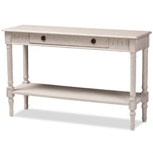 Baxton Studio Ariella 47&quot Console Table in Whitewashed