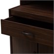 Baxton Studio Tannis Microwave Stand in Dark Walnut Brown