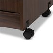 Baxton Studio Tannis Microwave Stand in Dark Walnut Brown