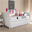 Baxton Studio Linna Storage Daybed with Trundle in White