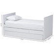 Baxton Studio Linna Storage Daybed with Trundle in White