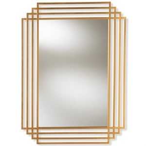 Baxton Studio Kalinda Decorative Wall Mirror in Gold