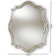 Baxton Studio Isidora Decorative Wall Mirror in Silver