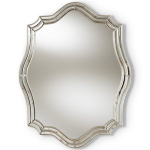 Baxton Studio Isidora Decorative Wall Mirror in Silver