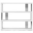2 Piece Modern Tall and Short Bookcase Set in White
