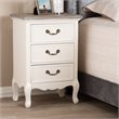 Baxton Studio Capucine Two Tone Oak and White Wood 3-Drawer End Table