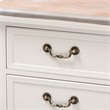 Baxton Studio Capucine Two Tone Oak and White Wood 3-Drawer End Table