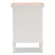 Baxton Studio Capucine Two Tone Oak and White Wood 3-Drawer End Table