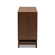 Baxton Studio Svante Mid-Century 6-Drawer Wood Chest in Brown and Multi