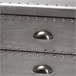 Baxton Studio Davet Mid-Century 5-Drawer Metal Accent Chest in Silver