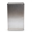 Baxton Studio Davet Mid-Century 5-Drawer Metal Accent Chest in Silver