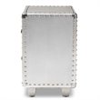 Baxton Studio Davet Silver Metal 2-Drawer End Table