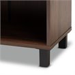 Baxton Studio Rossin Walnut Brown Finished 2-Door Wood Shoe Cabinet