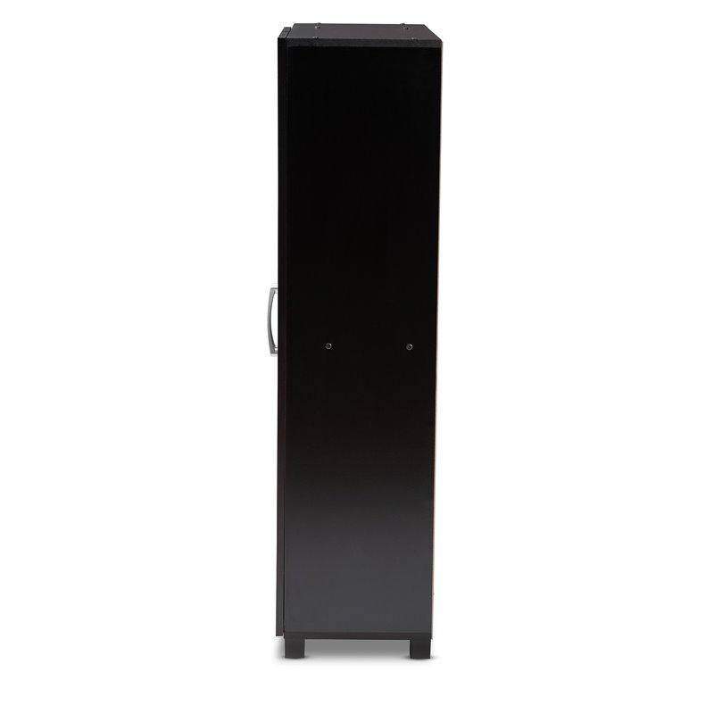 Baxton Studio Marine Wenge Brown Finished 2-Door Wood Shoe Cabinet