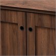 Baxton Studio Cormier Walnut Brown finished 2-Door Wood Shoe Cabinet