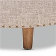 Baxton Studio Vinet Tufted Fabric and Wood Coffee Table Ottoman in Beige