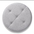 Baxton Studio Vinet Tufted Fabric and Wood Coffee Table Ottoman in Light Gray
