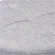Baxton Studio Vinet Tufted Fabric and Wood Coffee Table Ottoman in Light Gray