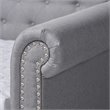 Baxton Studio Mabelle Tufted Fabric and Wood Full Daybed with Trundle in Gray