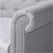 Baxton Studio Mabelle Mid-Century Tufted Fabric and Wood Full Daybed in Gray