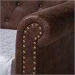 Baxton Studio Mabelle Faux Leather and Wood Twin Daybed with Trundle in Brown