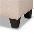 Baxton Studio Fera Tufted Fabric Ottoman with Storage in Beige