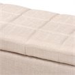 Baxton Studio Fera Tufted Fabric Ottoman with Storage in Beige