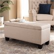 Baxton Studio Fera Tufted Fabric Ottoman with Storage in Beige