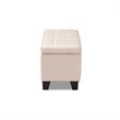 Baxton Studio Fera Tufted Fabric Ottoman with Storage in Beige